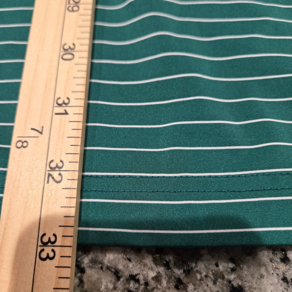 Masters Tech Golf Polo Mens 3XL Green Striped Tournament Logo Short Sleeve - Picture 8 of 10